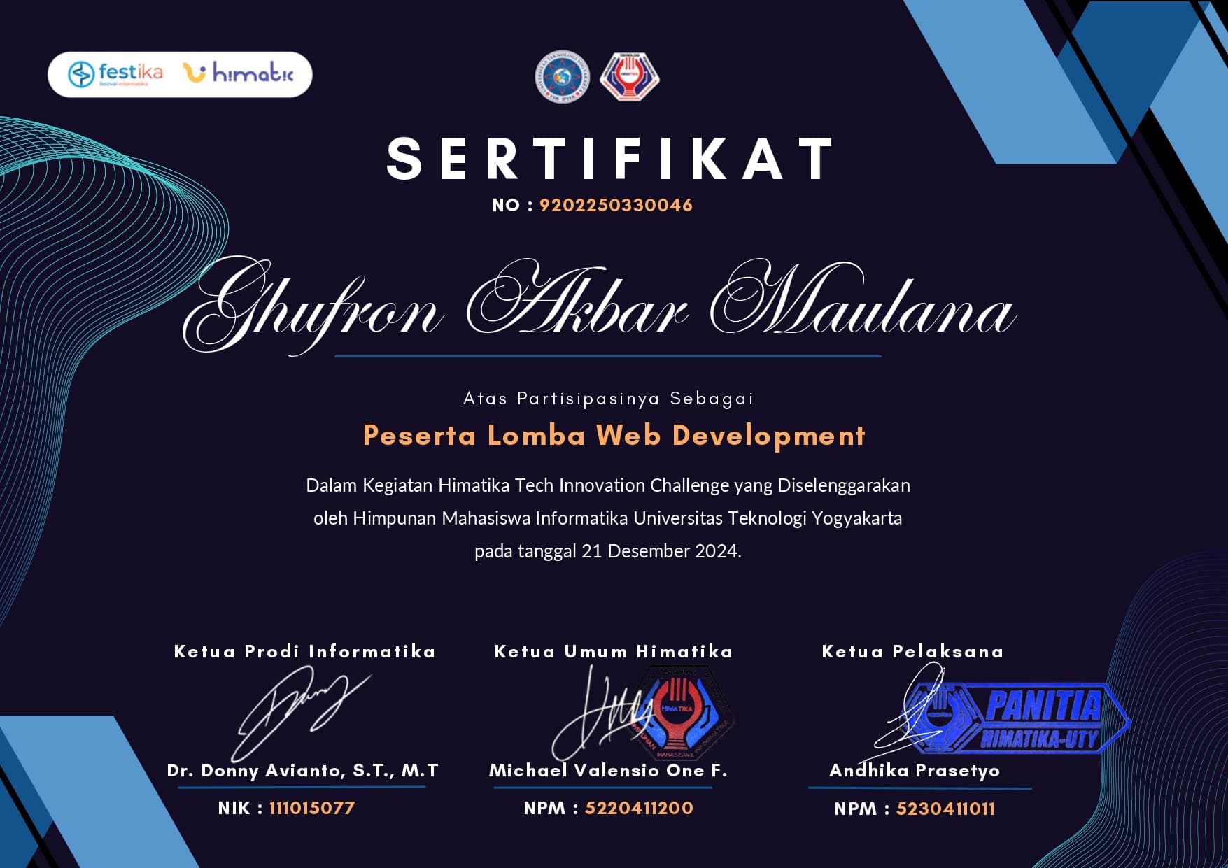 Himatika Tech Innovation Challenge: Web Programming